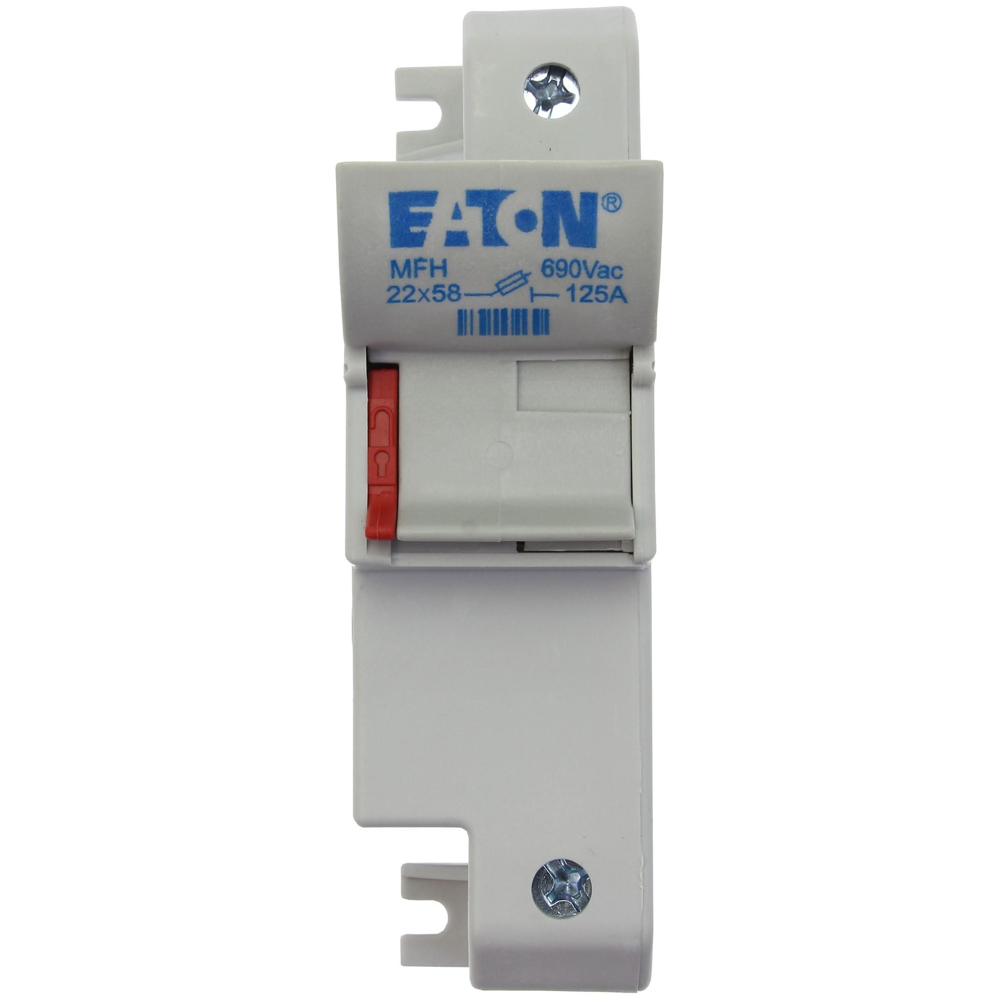 Eaton Sicherungshalter für Hutschienenmontage für 22 x 58mm Sicherungen 100A 690V ac, Serie Eaton Bussman 1P-polig