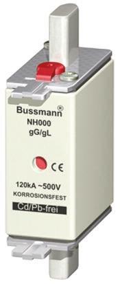 Produktfoto 1 von Eaton Bussmann Eaton Bussman Sicherungseinsatz NH000, 500V ac / 16A, gG - gL DIN 43620-1, DIN 43620-3, IEC 60269, VDE