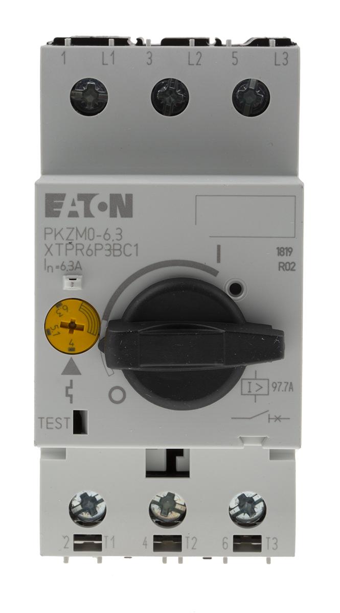 Produktfoto 1 von Eaton PKZM 0 Motorschutzschalter, 4 → 6,3 A 690 V ac 93mm x 45mm