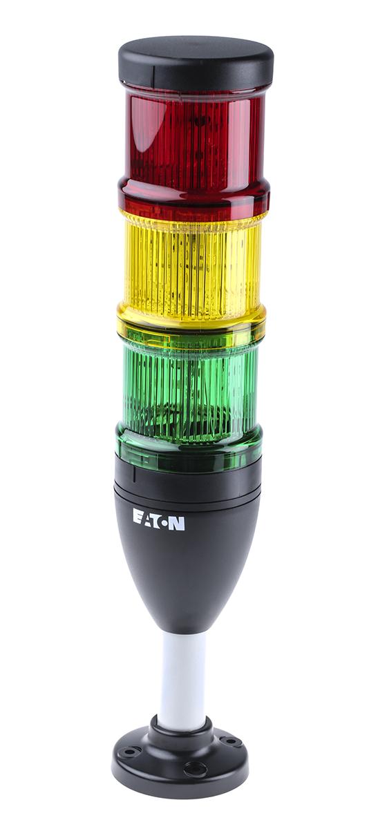 Produktfoto 1 von Eaton Eaton Moeller LED Signalturm 3-stufig Linse Rot/Gelb/Grün LED Rot/Gelb/Grün + Dauer 356mm