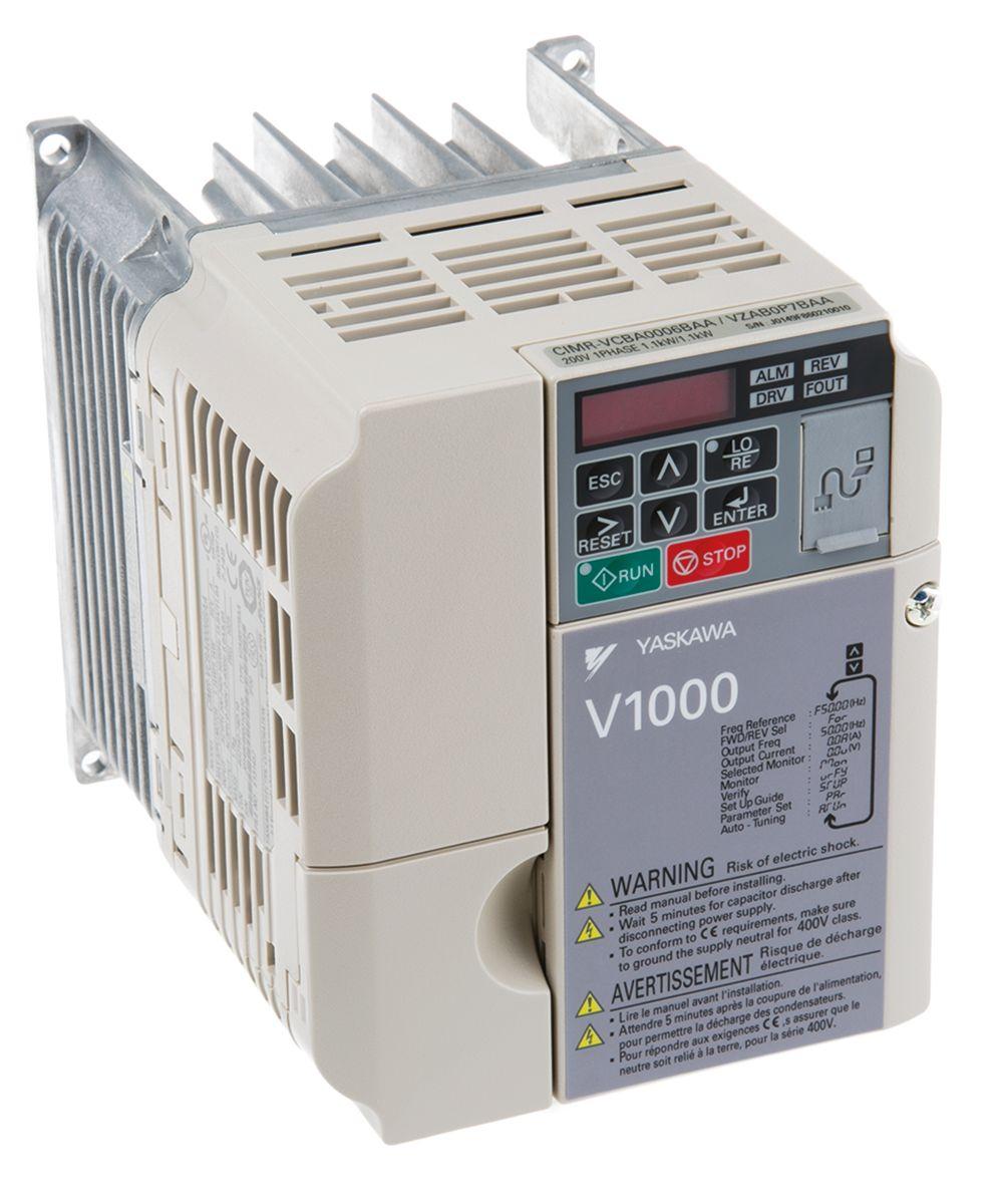 Omron V1000, 1-Phasen Frequenzumrichter 1,1 kW, 230 V ac / 6 A 0.1 → 400Hz für Wechselstrommotoren