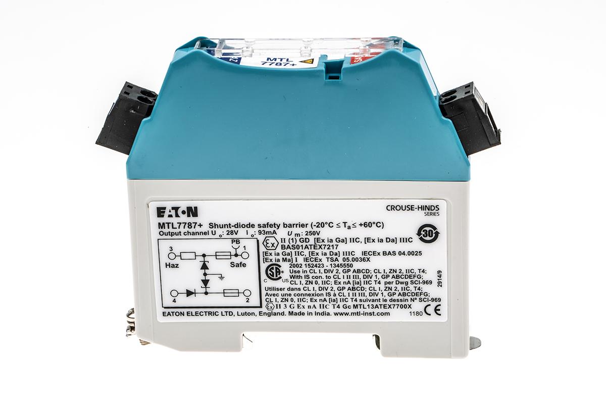 Eaton Zenerbarriere 1-kanalig Analog 28V dc ATEX 93mA max. 27V dc Eigene Sicherheitsbarriere