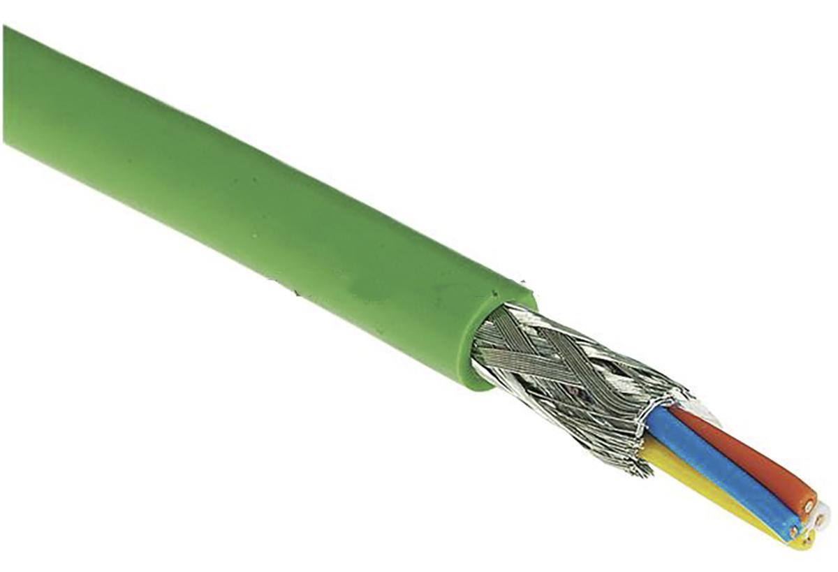 Produktfoto 1 von HARTING Ethernetkabel Cat.5, 100m, Grün Verlegekabel SF/UTP, Aussen ø 6.5mm, PVC