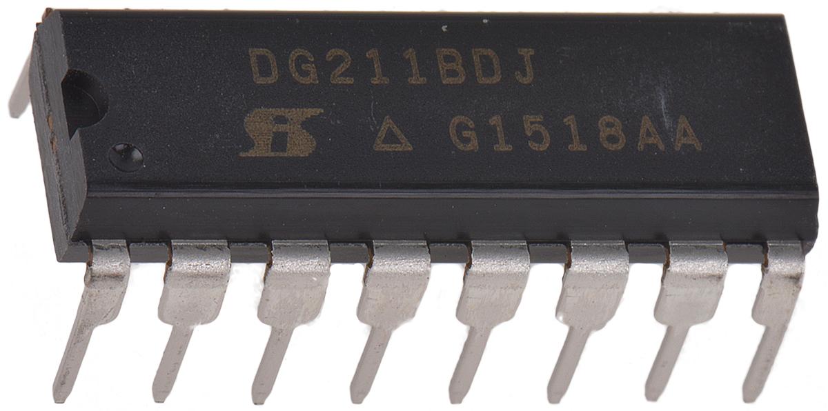 Produktfoto 1 von Vishay Analoger Schalter, 16-Pin, PDIP, 12 V, 15 V, 18 V, 24 V, 5 V, 9 V- einzeln, ±12V- bipolar