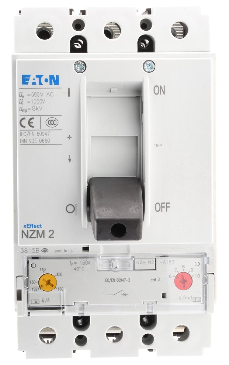 Produktfoto 1 von Eaton xEnergy Eaton Moeller, Leistungsschalter MCCB 3-polig, 160A / Abschaltvermögen 50 kA 690V 750V, Fest, L. 105mm