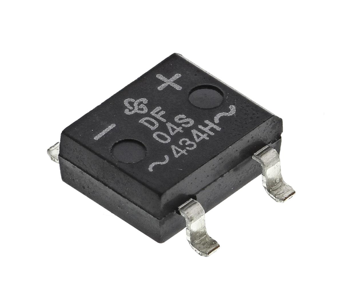 Produktfoto 1 von Vishay Brückengleichrichter, 1-phasig 1A 400V SMD 1.1V DFS 4-Pin 5μA