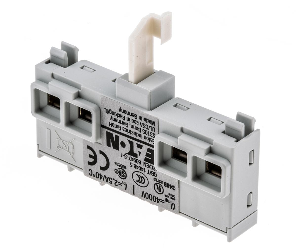 Eaton NHI-E-11 Hilfskontakt 2-polig, 1 Öffner + 1 Schließer Frontmontage mit Schraubanschluss Anschluss 1 A ac, 2 A dc,