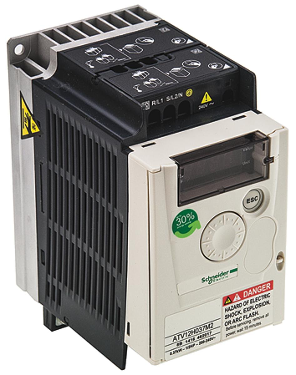 Produktfoto 1 von Schneider Electric ATV 12, 1-Phasen Frequenzumrichter 0,37 kW, 230 V ac / 4,9 A 400Hz für Wechselstrommotoren