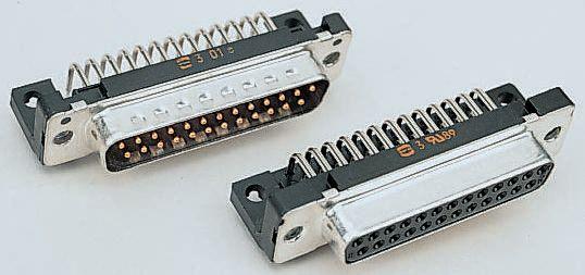 Harting Sub-D Steckverbinder Stecker abgewinkelt, 25-polig / Raster 2.76mm, Durchsteckmontage  Lötanschluss