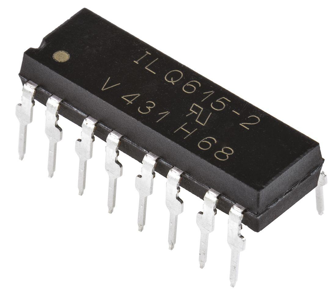 Produktfoto 1 von Vishay THT Quad Optokoppler DC-In / Transistor-Out, 16-Pin PDIP, Isolation 5,3 kV eff