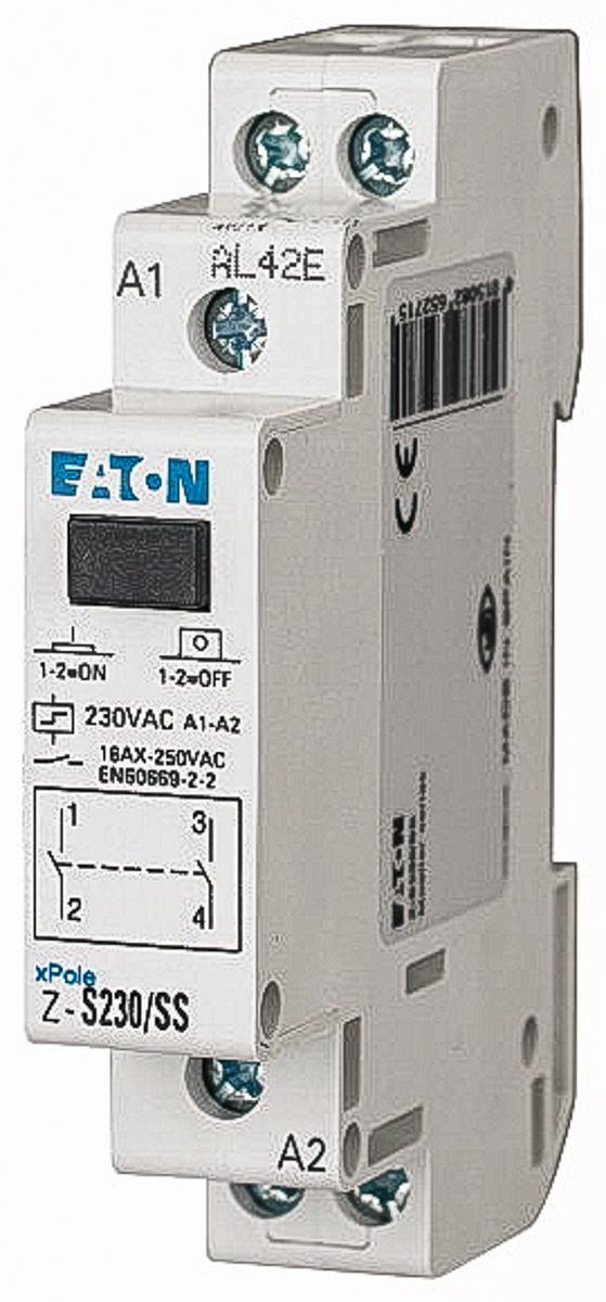 Eaton Eaton Moeller , für DIN-Schienen 1-poliger Schließer 16A 230V ac Spule