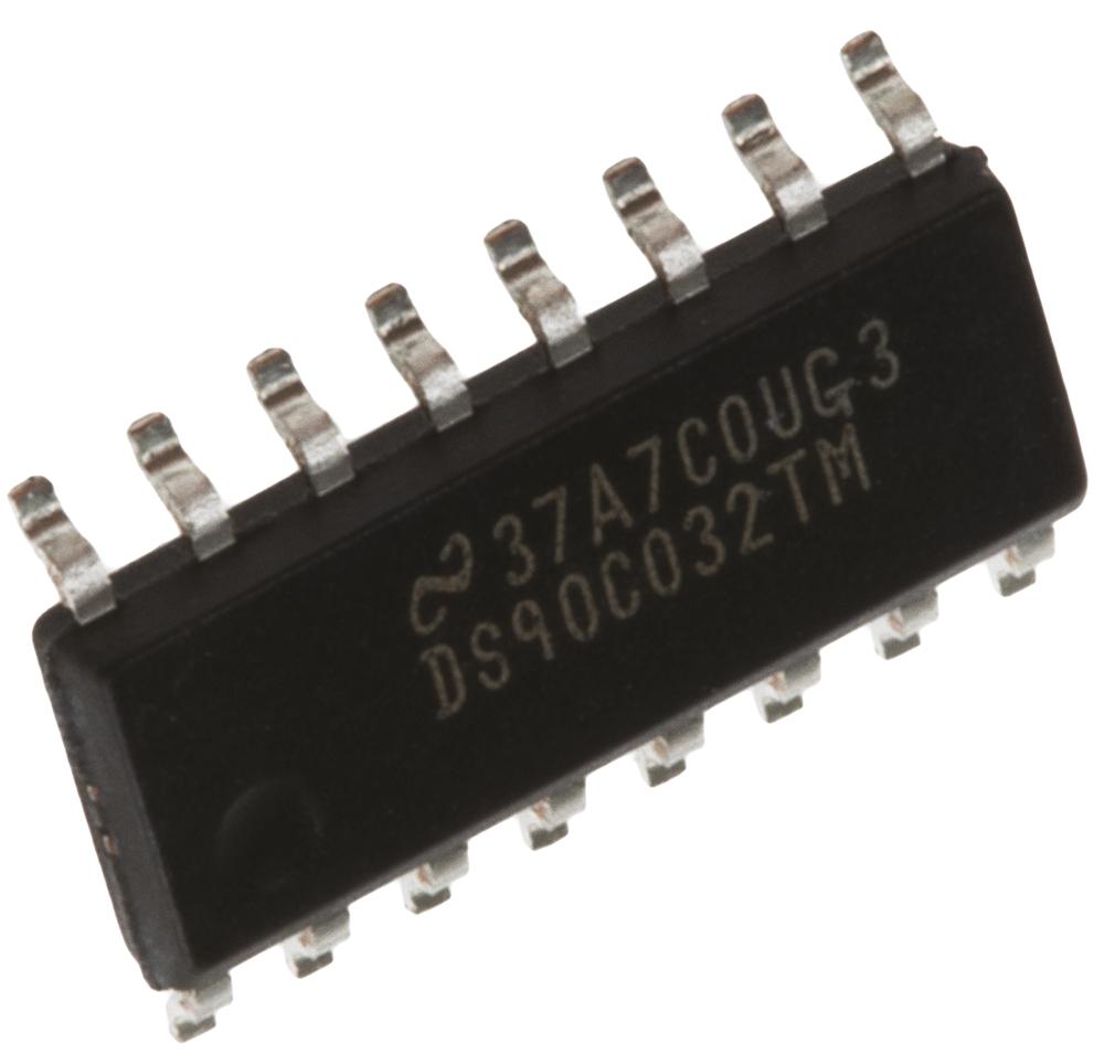 Produktfoto 1 von Texas Instruments LVDS-Receiver Quad TTL, 155Mbit/s SMD 4 Elem./Chip, SOIC 16-Pin