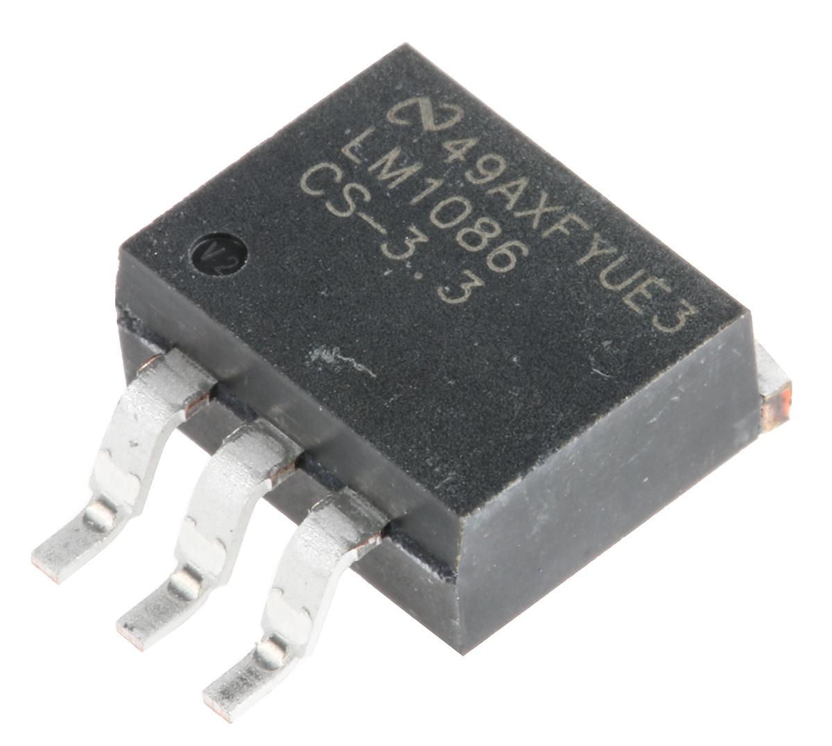 Produktfoto 1 von Texas Instruments Spannungsregler 1.5A, 1 Niedrige Abfallspannung D2PAK (TO-263), 3-Pin, Fest