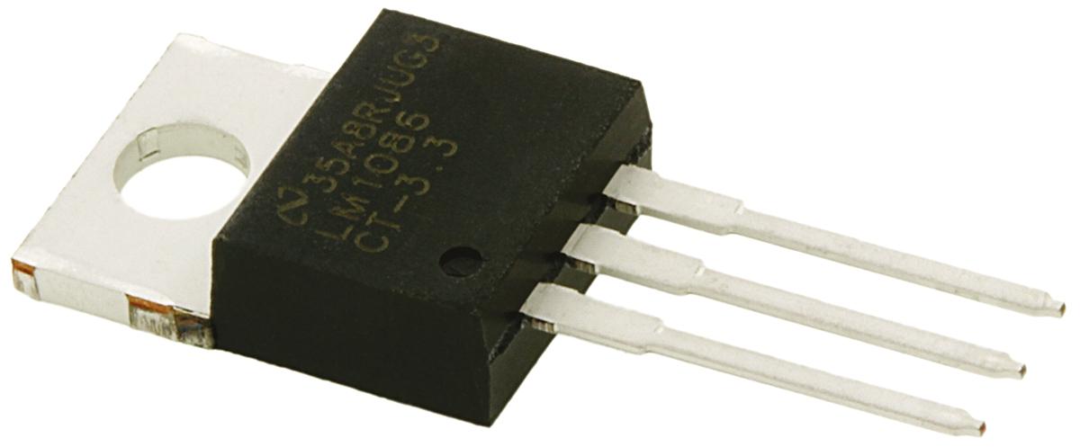 Produktfoto 1 von Texas Instruments Spannungsregler 1.5A, 1 Niedrige Abfallspannung TO-220, 3-Pin, Fest