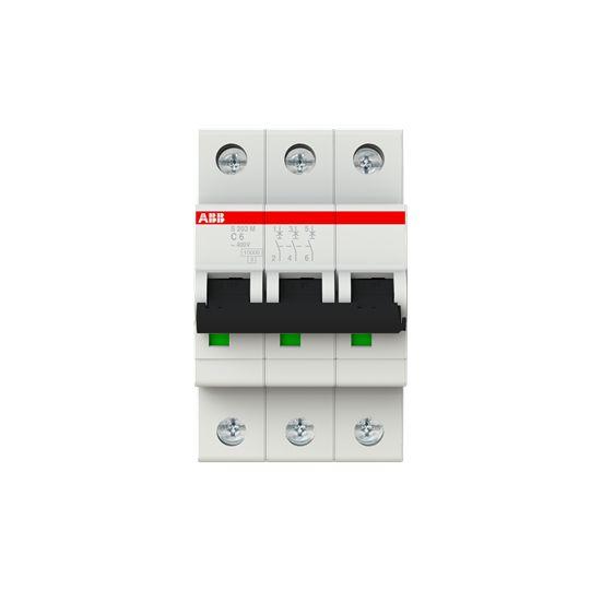 Produktfoto 1 von ABB S200M MCB Leitungsschutzschalter Typ C, 3-polig 6A 440V, Abschaltvermögen 10 kA System Pro M Compact