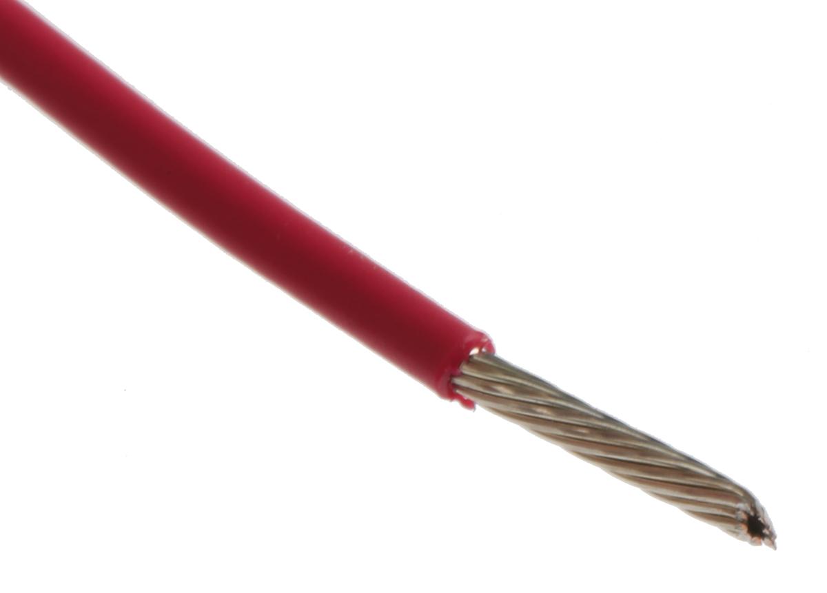 Produktfoto 1 von Alpha Wire Einzeladerleitung 0,52 mm², 20 AWG 305m Rot MPPE isoliert Ø 1.4mm 10/0,25 mm Litzen UL11028