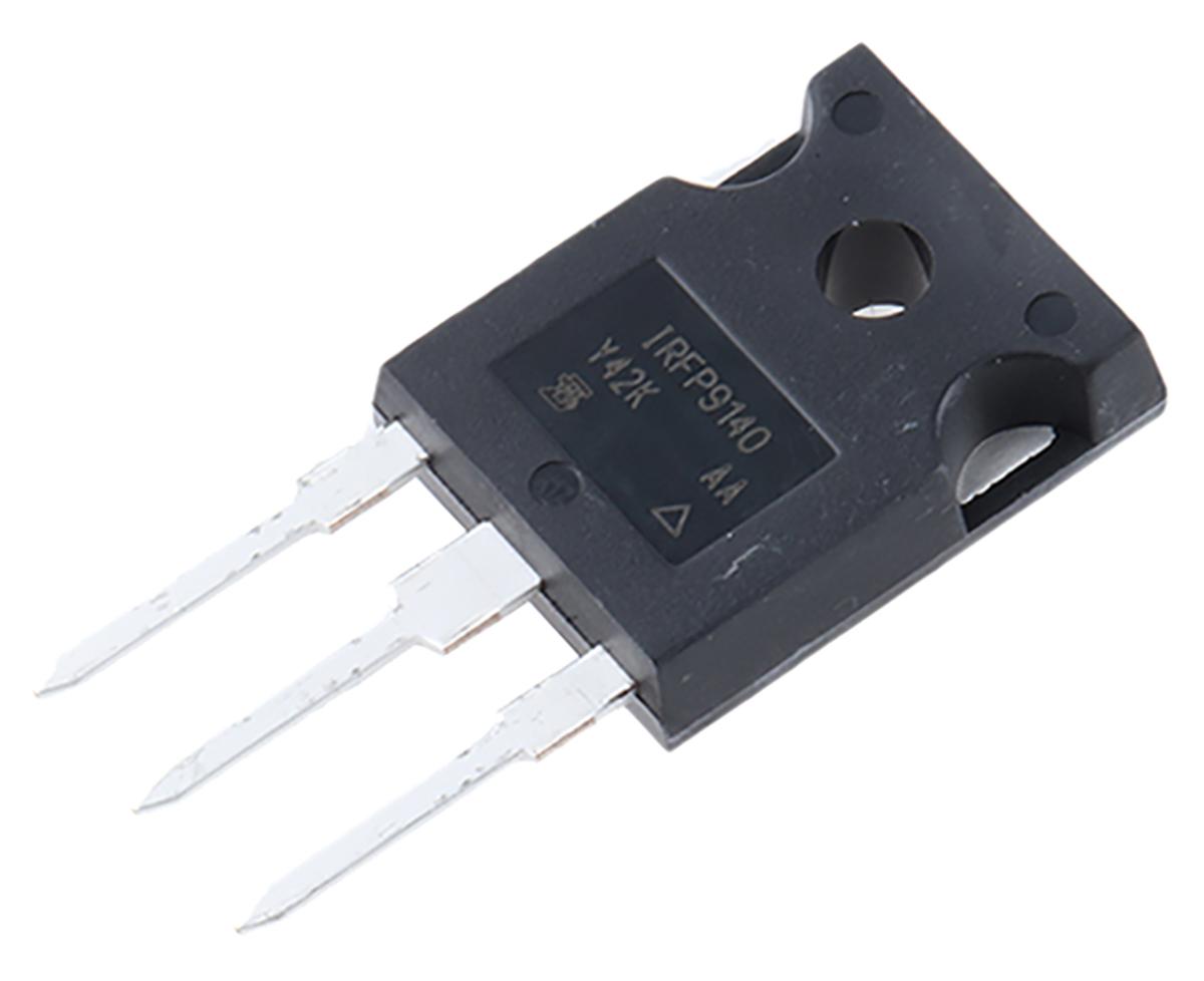 Produktfoto 1 von Vishay IRFP9140PBF P-Kanal, THT MOSFET 100 V / 21 A 180 W, 3-Pin TO-247AC