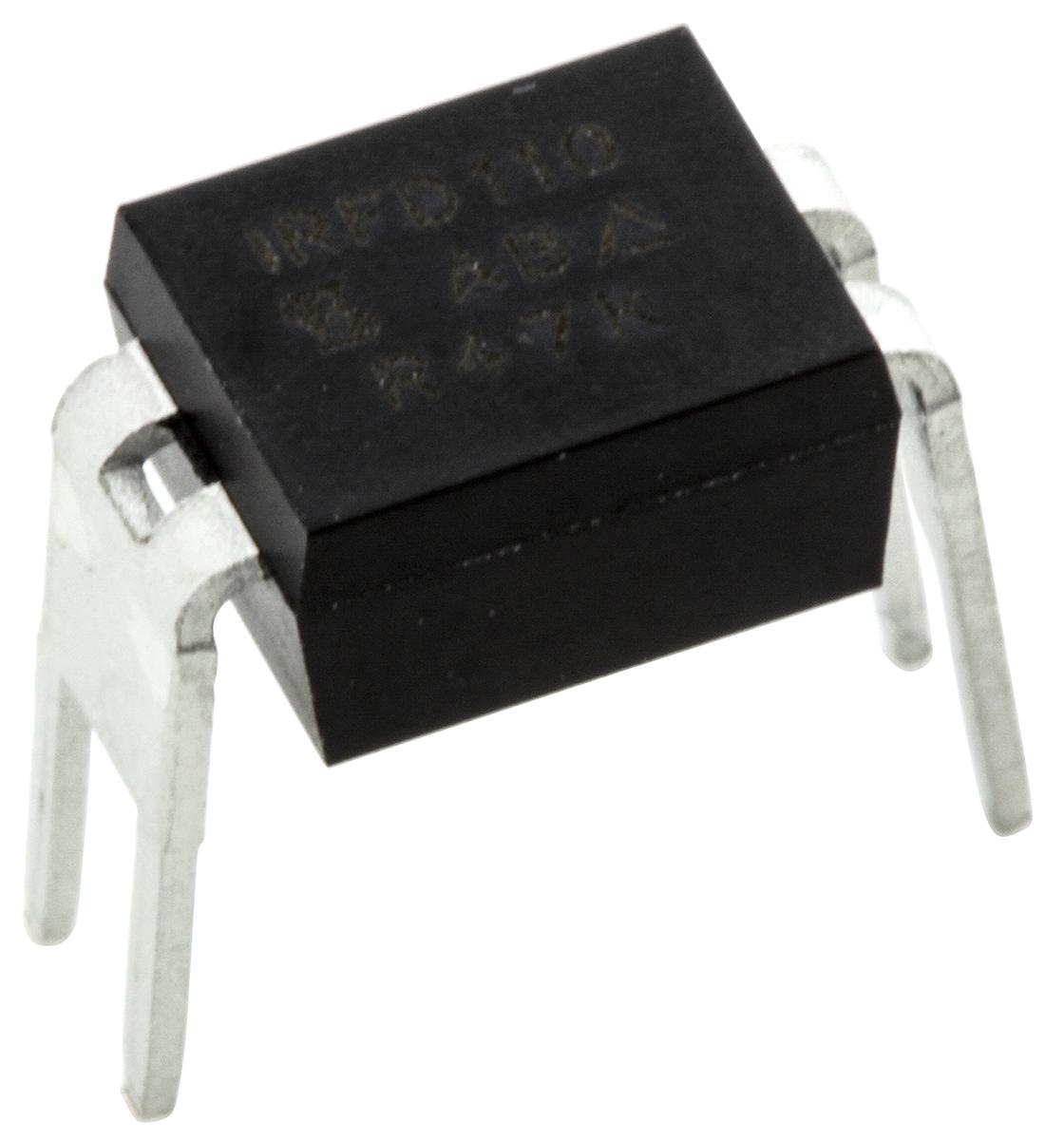 Produktfoto 1 von Vishay IRFD110PBF N-Kanal, THT MOSFET 100 V / 1 A 1,3 W, 4-Pin HVMDIP