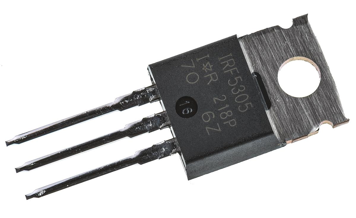 Produktfoto 1 von Infineon HEXFET IRF5305PBF P-Kanal, THT MOSFET 55 V / 31 A 110 W, 3-Pin TO-220AB