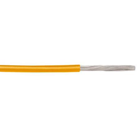 Alpha Wire Einzeladerleitung 0,08 mm², 28 AWG 30m Orange PVC isoliert Ø 1.19mm 7/0,13 mm Litzen UL1007