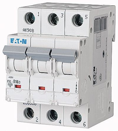 Eaton PXL, S200 MCB Leitungsschutzschalter Typ B, 3-polig 16A 400V, Abschaltvermögen 10 kA xPole DIN-Schienen-Montage