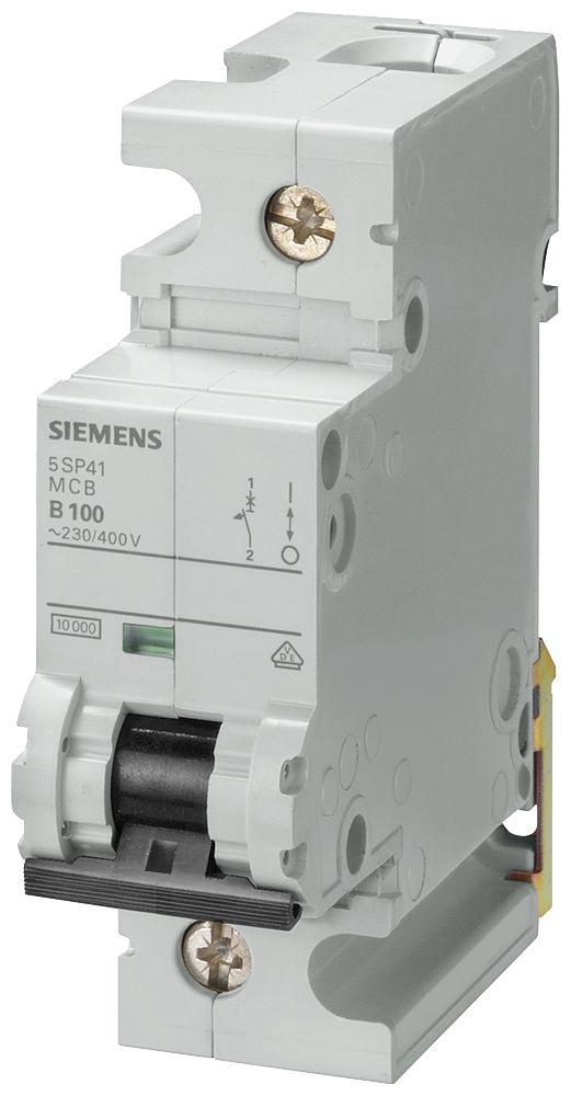 Produktfoto 1 von Siemens 5SP4 MCB Leitungsschutzschalter Typ B, 1-polig 80A 400V SENTRON DIN-Schienen-Montage