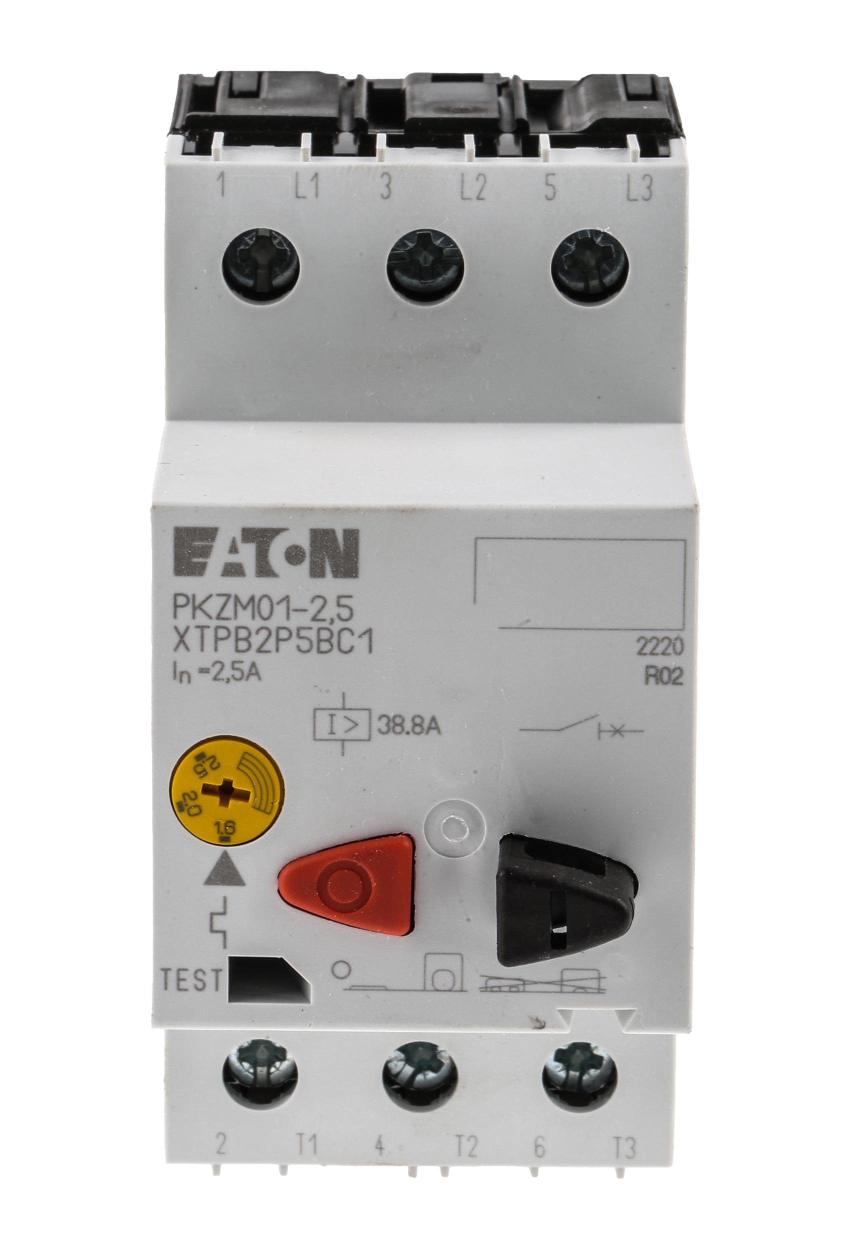 Produktfoto 1 von Eaton Eaton Moeller Motorschutzschalter, 1,6 → 2,5 A 690 V ac 93mm x 45mm mit  mit Stromwandler