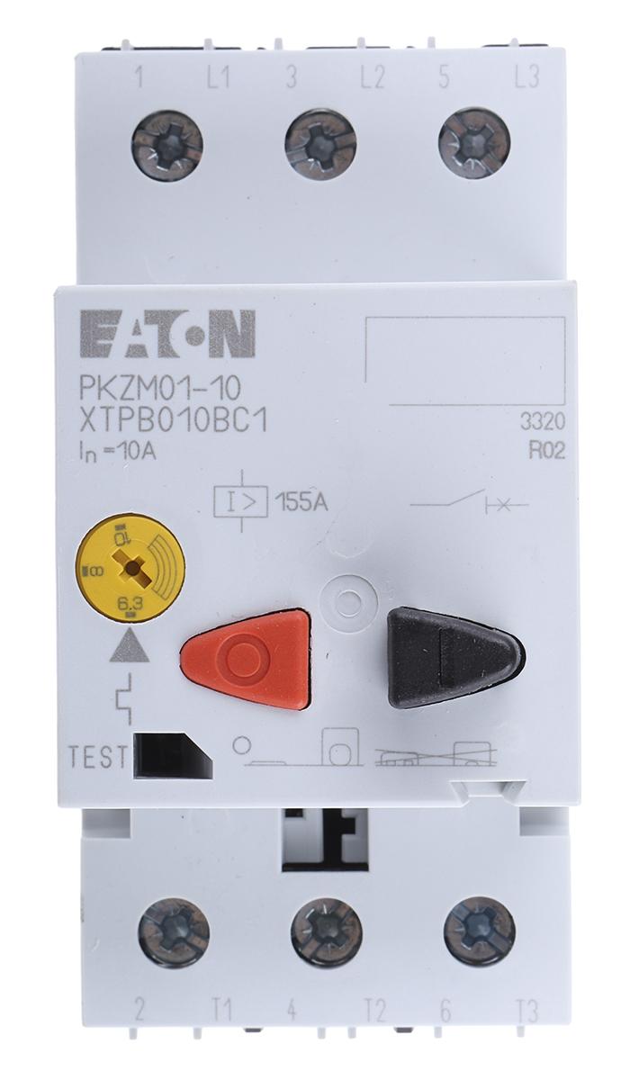 Produktfoto 1 von Eaton Eaton Moeller Motorschutzschalter, 6,3 → 10 A 690 V ac 93mm x 45mm