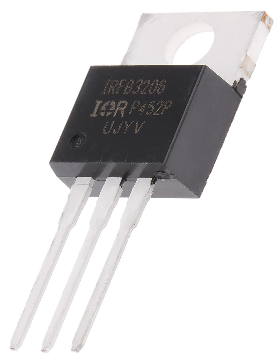 Produktfoto 1 von Infineon HEXFET IRFB3206PBF N-Kanal, THT MOSFET 60 V / 210 A 300 W, 3-Pin TO-220AB