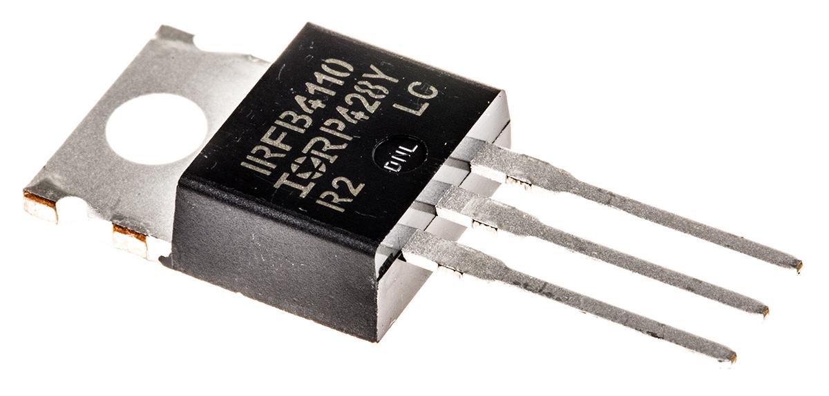 Produktfoto 1 von Infineon HEXFET IRFB4110PBF N-Kanal, THT MOSFET 100 V / 180 A 370 W, 3-Pin TO-220AB