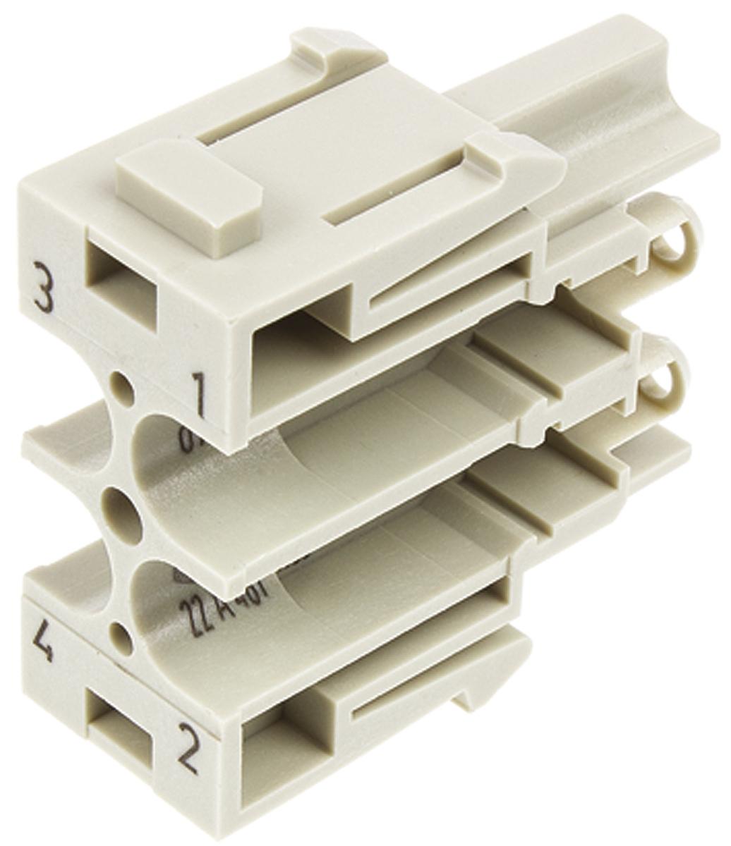 Produktfoto 1 von HARTING Han-Modular Robustes Power Steckverbinder-Modul, 4-polig Buchse, Steckverbindermodul