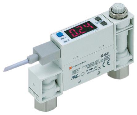 Produktfoto 1 von SMC PFM Trockene Luft, Gas Durchflussschalter 24 VDC 0.2 l/min → 10 l/min Typ Integriertes Display