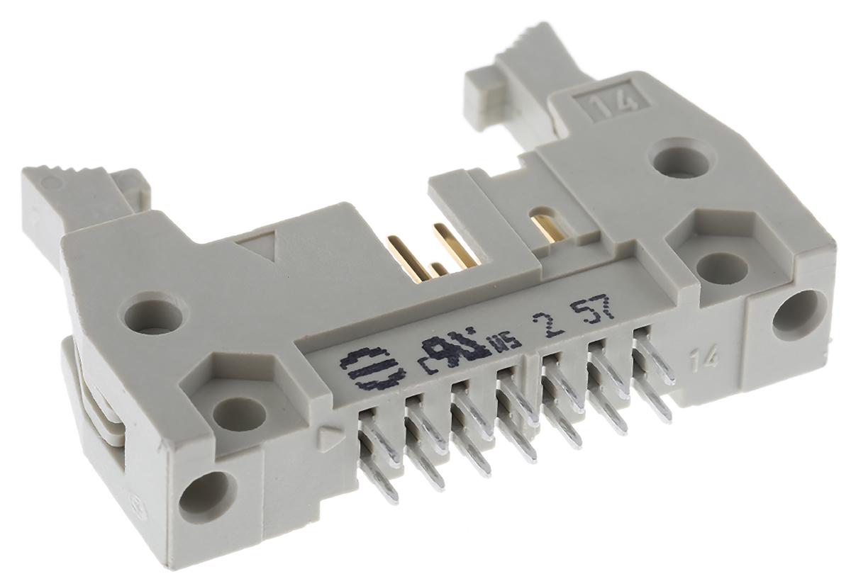 HARTING SEK 18 Leiterplatten-Stiftleiste Gerade, 14-polig / 2-reihig, Raster 2.54mm, Kabel-Platine,