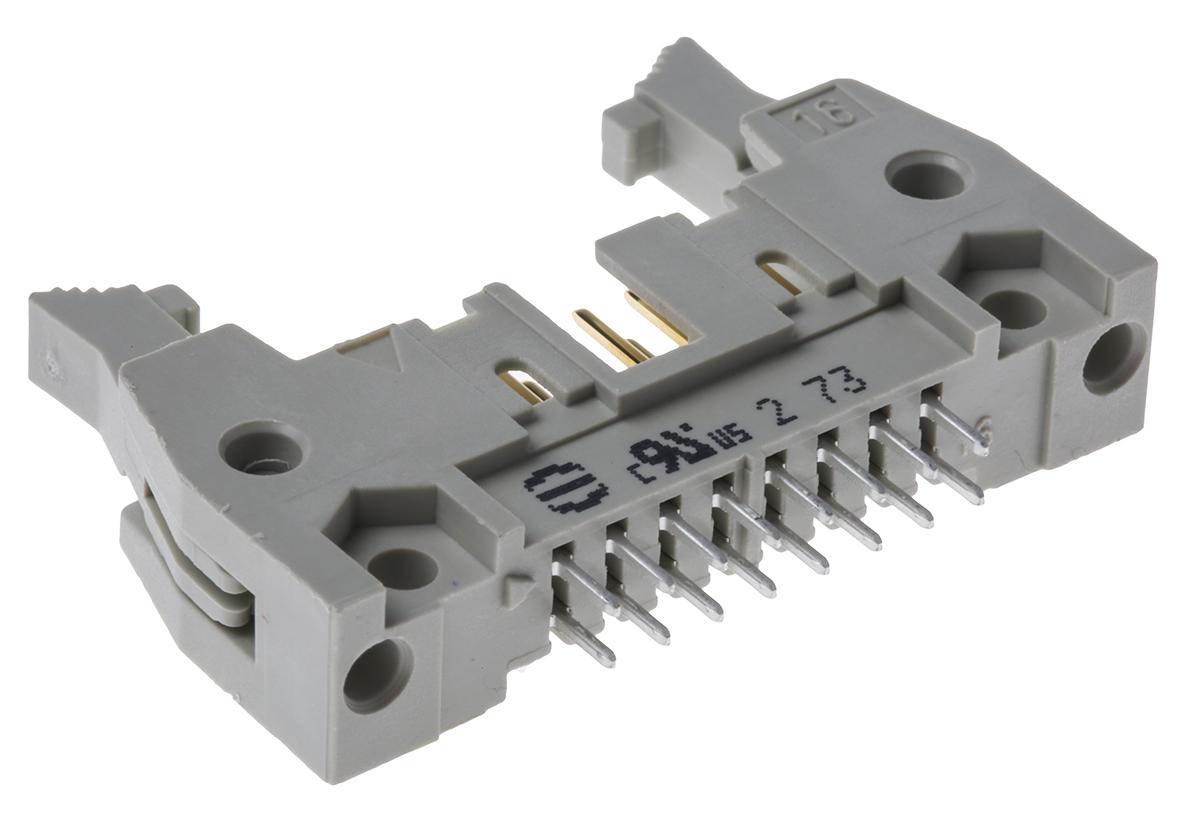 HARTING SEK 18 Leiterplatten-Stiftleiste Gerade, 16-polig / 2-reihig, Raster 2.54mm, Kabel-Platine,