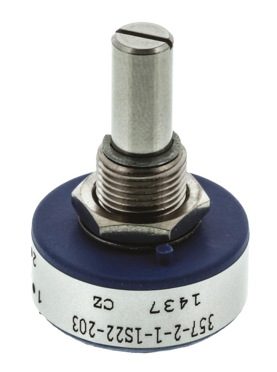 Vishay 357, Tafelmontage  Dreh Potentiometer 20kΩ ±20% / 1W , Schaft-Ø 6.35 mm