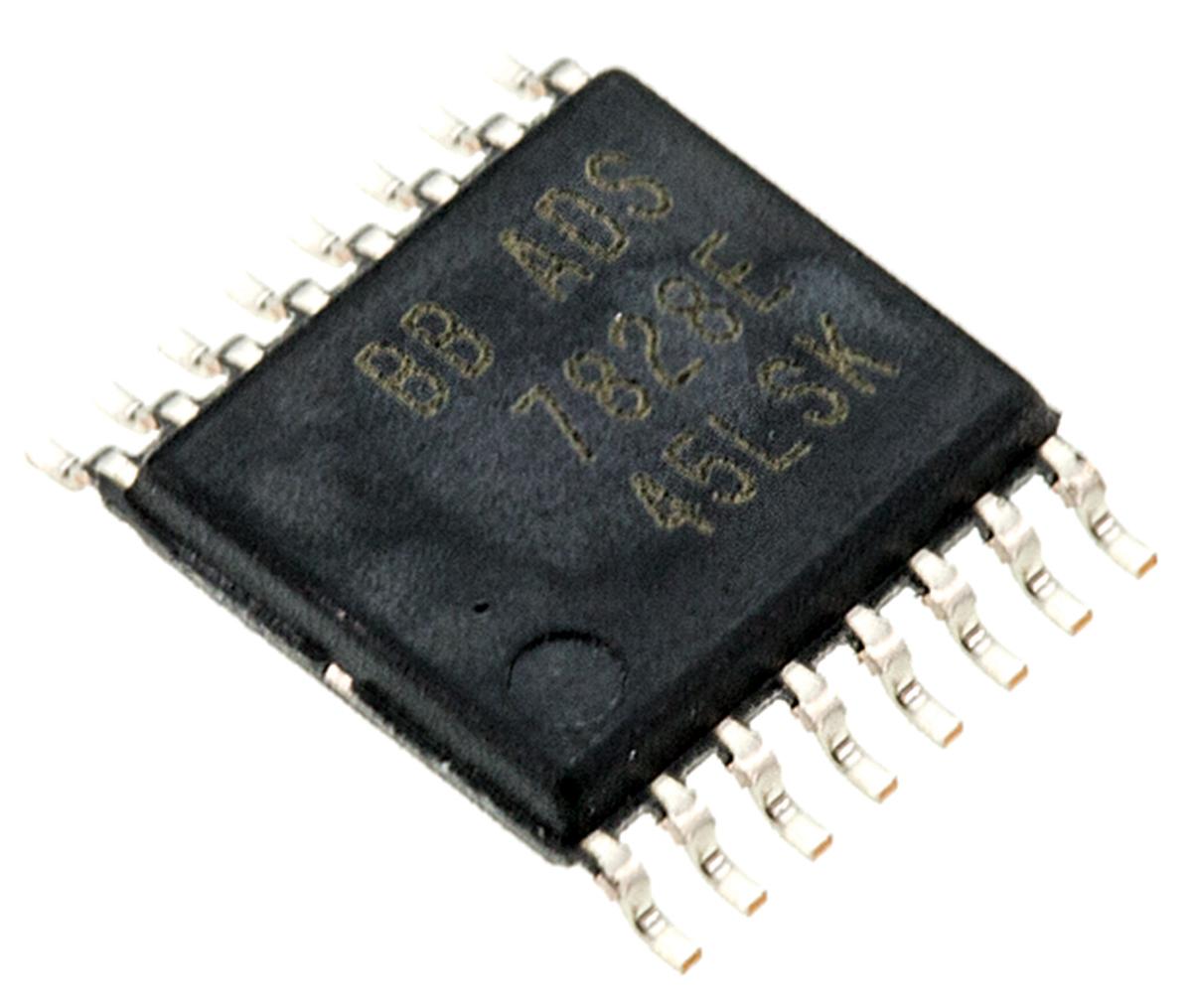 Produktfoto 1 von Texas Instruments 12-Bit ADC ADS7828E/250 Octal, 50ksps TSSOP, 16-Pin