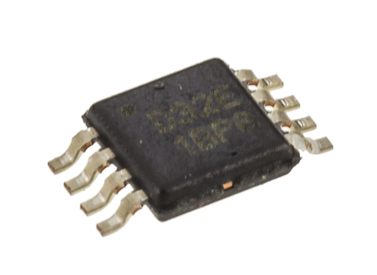 Texas Instruments 16 Bit DAC DAC8532IDGK, Dual 93ksps MSOP, 8-Pin, Interface Seriell (SPI/QSPI/Microwire)