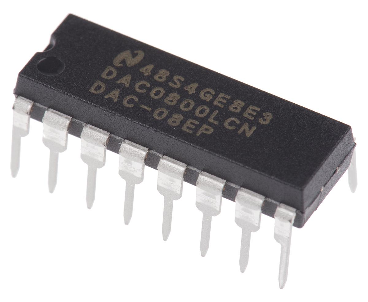 Produktfoto 1 von Texas Instruments 8 bit DAC DAC0800LCN/NOPB, MDIP, 16-Pin, Interface Parallel