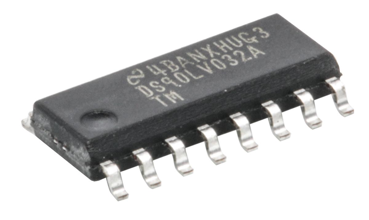 Produktfoto 1 von Texas Instruments LVDS-Receiver Quad LVTTL, 400Mbit/s SMD 4 Elem./Chip, SOIC 16-Pin