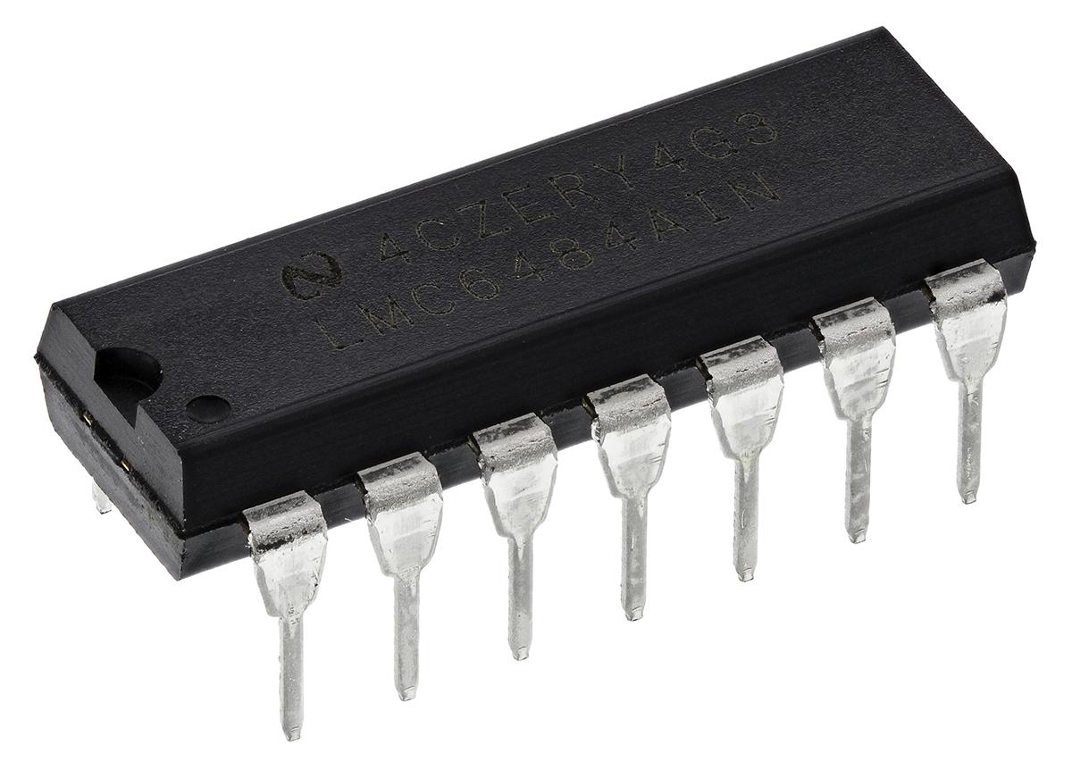 Produktfoto 1 von Texas Instruments Operationsverstärker THT MDIP, einzeln typ. 5 → 15 V, 14-Pin