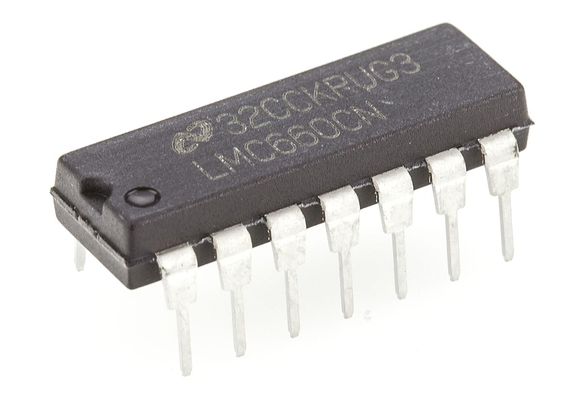 Produktfoto 1 von Texas Instruments Operationsverstärker Präzision THT MDIP, einzeln typ. 5 → 15 V, 14-Pin