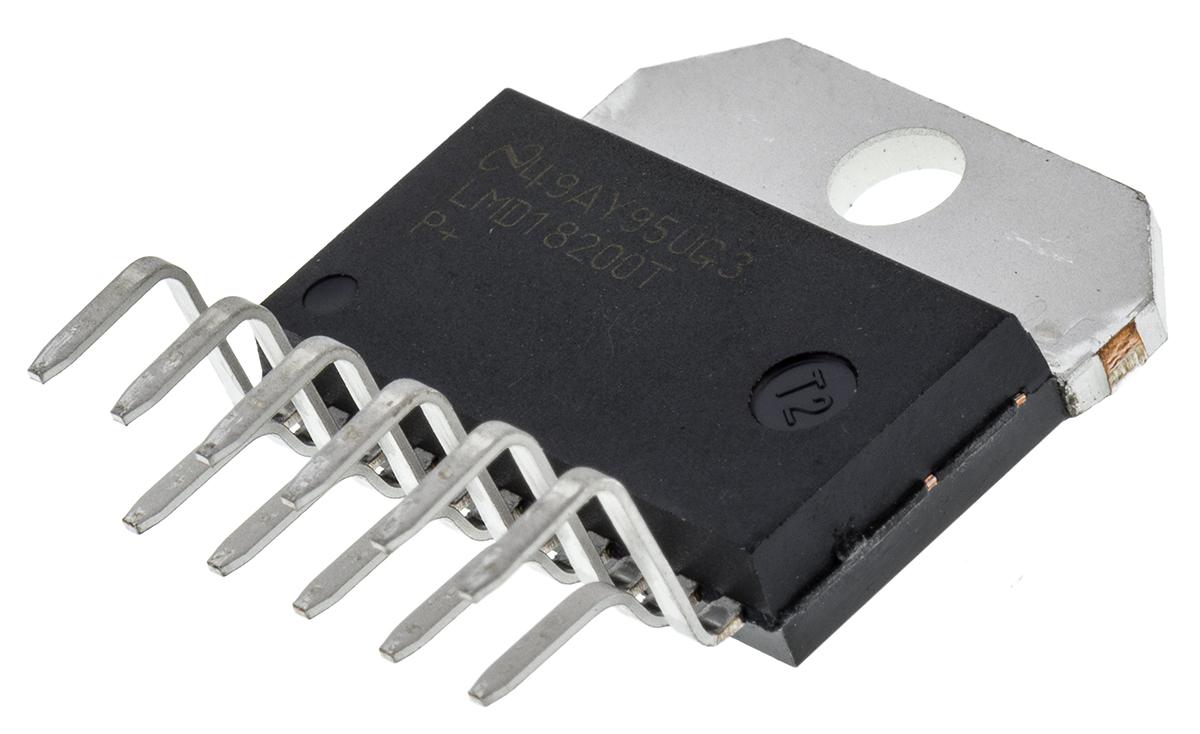 Produktfoto 1 von Texas Instruments Motor Controller LMD18200T/NOPB, 3A, TO-220, 11-Pin, DC Bürstenmotor, Vollbrücke