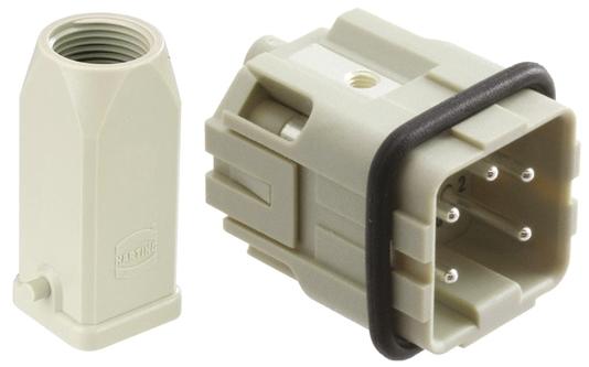 HARTING Han A Schwere Steckverbinder Verriegelungshebelsatz, Stecker 4 + PE-polig, 230 → 400 V. / 10A