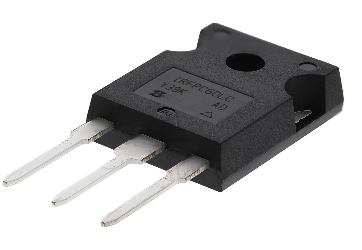 Produktfoto 1 von Vishay IRFPC60LCPBF N-Kanal, THT MOSFET 600 V / 16 A 280 W, 3-Pin TO-247AC