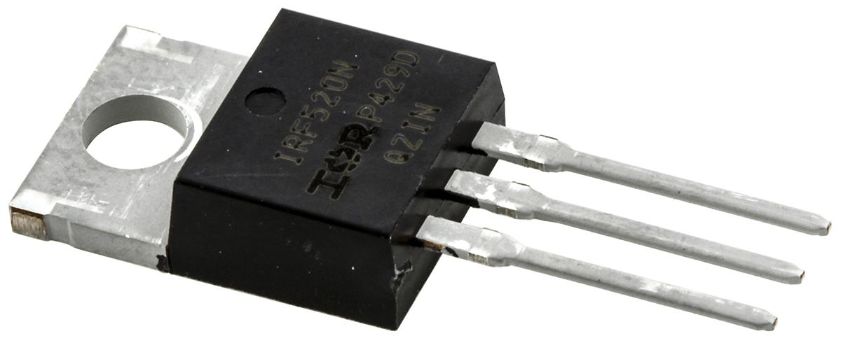 Produktfoto 1 von Infineon HEXFET IRF520NPBF N-Kanal, THT MOSFET 100 V / 9,7 A 48 W, 3-Pin TO-220AB