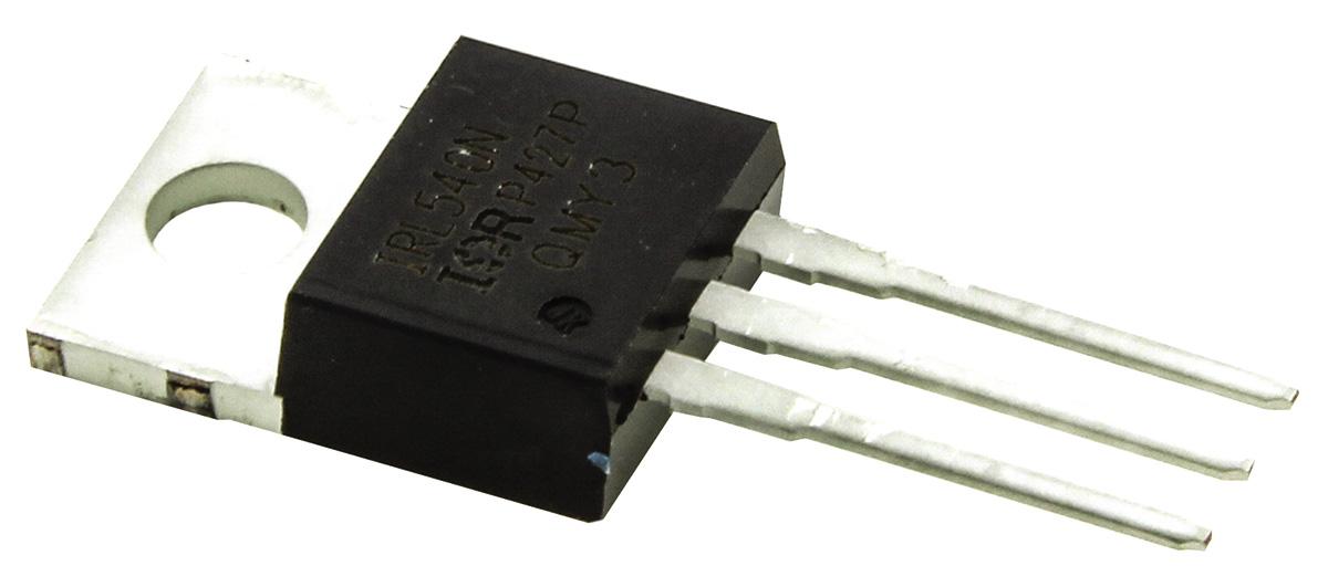 Produktfoto 1 von Infineon HEXFET IRL540NPBF N-Kanal, THT MOSFET 100 V / 36 A 140 W, 3-Pin TO-220AB