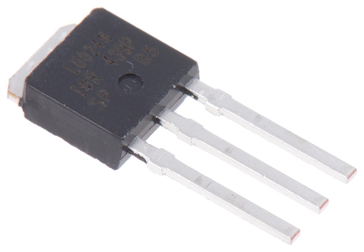 Produktfoto 1 von Infineon HEXFET IRLU024NPBF N-Kanal, THT MOSFET 55 V / 17 A 45 W, 3-Pin IPAK (TO-251)