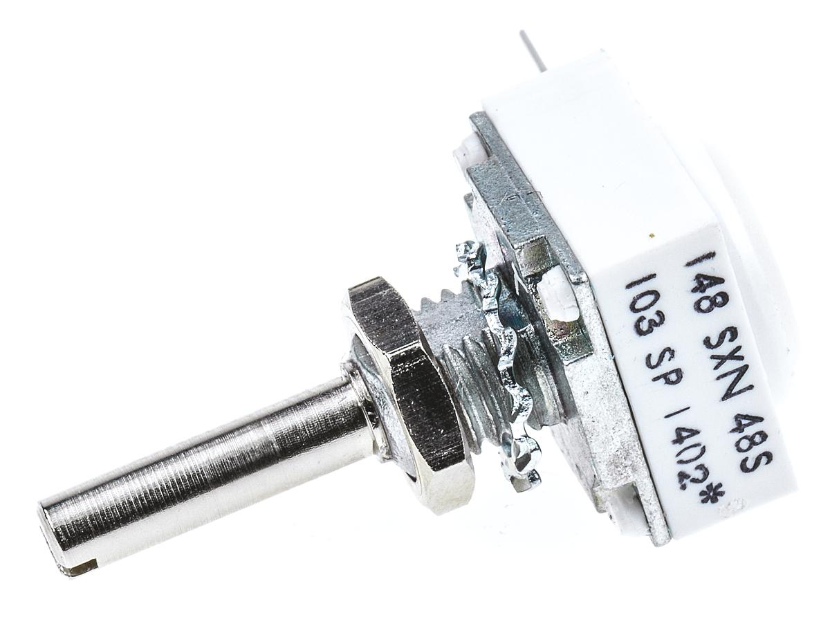 Vishay 148 THT, Tafelmontage  Dreh Potentiometer 10kΩ ±10% / 0.5W , Schaft-Ø 3,18 mm