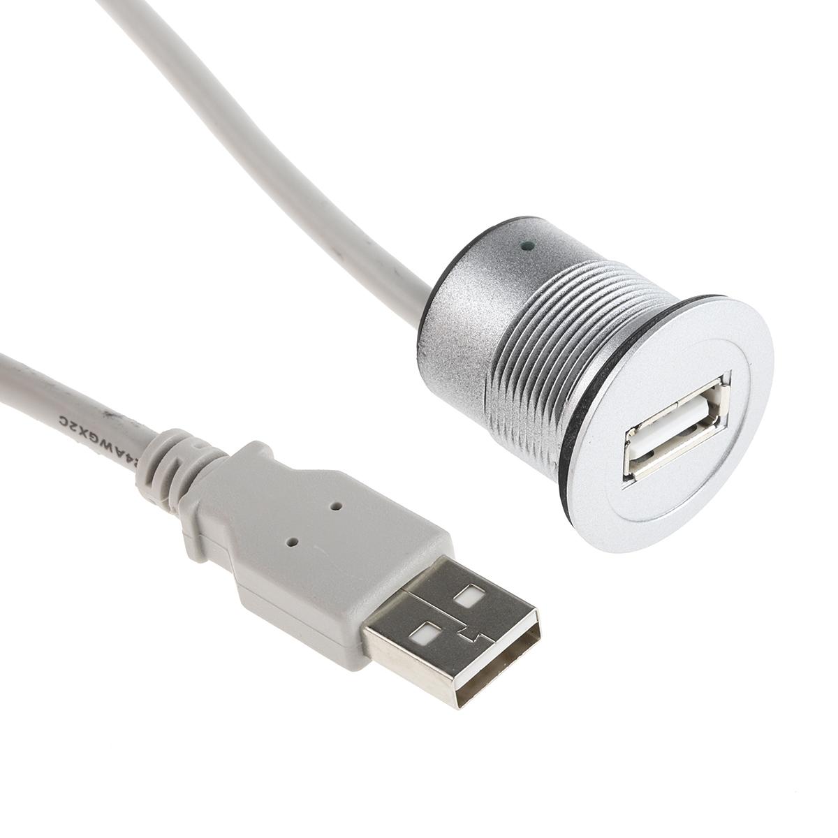 Produktfoto 1 von HARTING USB-Kabel, USBA / USBA, 500mm USB 2.0 Grau