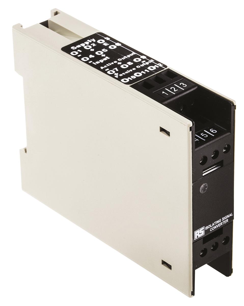 Produktfoto 1 von RS PRO Signalwandler, Signaltrenner 24V dc, Spannung 0 → 10V dc EIN / Spannung 0 → 10V dc AUS DIN-Schiene